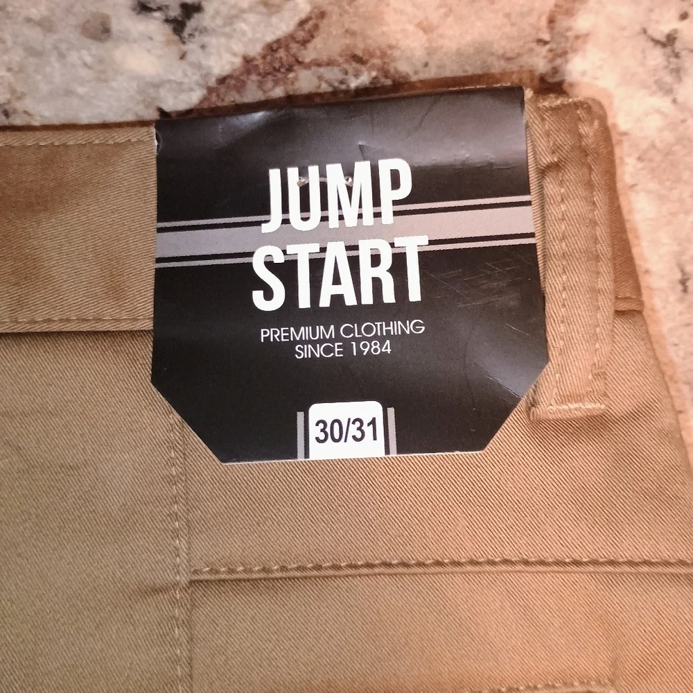 Men's Brown Pants.Jump start guys slacks size 30/31. Coco Cognac Brown. Nwt